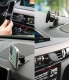 Power Clip Air Vent Car Mount [2 in 1] - Magnetic phone mount shown attached to a car air vent and dashboard surface.