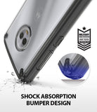 Moto G6 Case | Fusion - Smoke black phone case with military-grade drop protection and shock-absorbing bumper design.