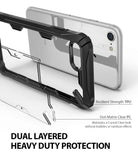 iPhone 8 / 7 Case | Fusion-X - Dual-layered phone case with a black TPU bumper and clear polycarbonate back panel for heavy-duty protection.