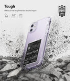 iPhone 11 Case | Fusion Design - Clear phone case on rocky ground with debris, highlighting military-grade drop protection.