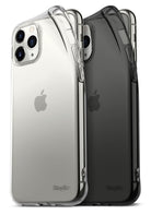 iPhone 11 Pro Case | Air - Two clear and smoke-tinted protective cases shown on iPhone 11 Pro devices against a white background.