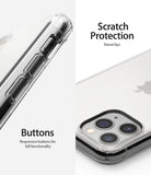 iPhone 11 Pro Case | Air - Clear case showing responsive side buttons and raised camera lens protection for scratch resistance.