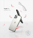 iPhone 11 Pro Case | Air - Clear phone cases floating with pink flower petals on a white background.