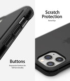 iPhone 11 Pro Case | Air - Close-up of phone case buttons and raised camera bezel for scratch protection.