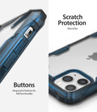 iPhone 11 Pro Case | Fusion-X - Blue protective case showing responsive side buttons and raised camera lens edges.