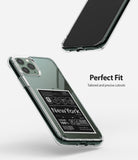 iPhone 11 Pro Case | Fusion Design - Clear phone case on an iPhone 11 Pro with a travel-themed sticker on the back.
