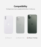 iPhone 11 Pro Max Case | Fusion-X Design - Compatibility chart showing iPhone 11, 11 Pro, and 11 Pro Max with a checkmark on the 11 Pro Max.