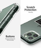 iPhone 11 Pro Max Case | Fusion Design - Clear case showing responsive side buttons and raised camera lens protection.