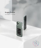 iPhone 11 Pro Max Case | Fusion Design - Two clear iPhone 11 Pro Max cases displayed on a white surface with soft lighting.