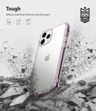 iPhone 11 Pro Max Case | Fusion - Lavender phone case on rocky ground with debris flying to show impact protection.