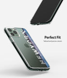 iPhone 11 Pro Max Case | Fusion Design - Clear phone case with New York skyline graphic on a green iPhone 11 Pro Max.