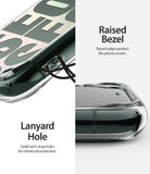 iPhone 11 Pro Max Case | Fusion Design - Close-up of clear phone case showing lanyard hole and raised screen bezel.