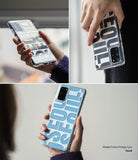 iPhone 11 Pro Max Case | Fusion Design - Clear phone case with bold SEOUL typography held in hands from multiple angles.