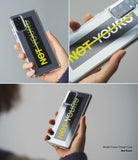 iPhone 11 Pro Max Case | Fusion Design - Clear phone case with a black stripe and yellow NOT YOURS text held in a hand.