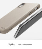 iPhone XR Case | Air-S - Sand stone textured iPhone XR case with Ringke branding and a smooth, matte grip finish.