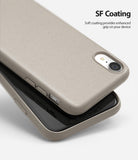 iPhone XR Case | Air-S - Sand stone textured phone case with soft-touch coating on an iPhone XR.