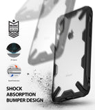 iPhone XR Case | Fusion-X - Black rugged bumper case for iPhone XR featuring shock absorption, air space, and bezel protection.