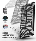 iPhone XS Max Case | Dual-X Design - Zebra-patterned phone case with military-grade drop protection and shock-absorbing bumper.
