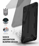 iPhone XS Max Case | Dual-X [DX] - Black protective phone case with military-grade drop testing and shock-absorbing features.