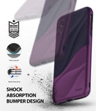 iPhone XS Max Case | Wave - Metallic purple dual-layered phone case with a wavy design and shock-absorbing bumper features.