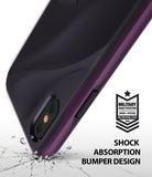 iPhone XS Case | Wave - Metallic purple phone case with shock-absorbing bumper design and military-grade drop protection.