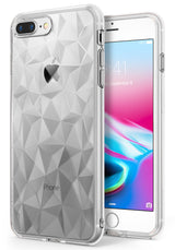 iPhone 8 Plus / 7 Plus Case | Air Prism - Clear phone case with a geometric prism pattern on the back for an iPhone.