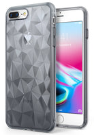 iPhone 8 Plus / 7 Plus Case | Air Prism - Smoke black geometric prism-patterned phone case on an iPhone.