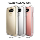 LG G5 | Mirror - Three LG G5 phones in Royal Gold, Silver, and Rose Gold mirror cases standing side-by-side.