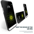 LG G5 Case | Slim - Three black LG G5 smartphones in slim cases displayed at different angles against a white background.