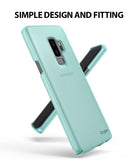 Galaxy S9 Plus Case | Slim - Mint green slim-fit phone case on a Samsung Galaxy S9 Plus against a white background.