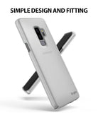 Galaxy S9 Plus Case | Slim - Frost white slim case on a Galaxy S9 Plus phone with a simple design and precise fit.