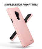 Galaxy S9 Plus Case | Slim - Peach pink slim phone case for Galaxy S9 Plus shown from back and side angles.