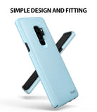 Galaxy S9 Plus Case | Slim - Sky blue slim phone case for Galaxy S9 Plus shown from back and side angles.