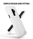 Galaxy S9 Plus Case | Slim - White Ringke slim phone case shown from the back and side against a white background.