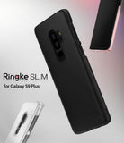 Galaxy S9 Plus Case | Slim - Matte black slim phone case for Galaxy S9 Plus shown from back and side angles.
