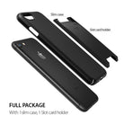 iPhone 8 / 7 / SE 2020 / SE 2022 Case | Slim/Slot - Black - Black iPhone case and detachable card holder component.