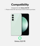 Galaxy S23 FE Screen Protector | Full Cover Glass - Galaxy S23 FE Screen Protector - Compatibility graphic showing a light green Galaxy S23 FE phone and a green checkmark.