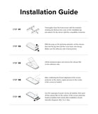 Galaxy S23 FE Screen Protector | Full Cover Glass - Five-step illustrated guide for installing a screen protector.