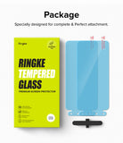 Galaxy S23 FE Screen Protector | Full Cover Glass - Ringke tempered glass packaging with two screen protectors and tool.