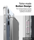 Galaxy S24 FE Case | Fusion - Close-up of clear phone case showing tactile, notched buttons for easy access and usability.