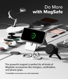 Galaxy S24 FE Case | Fusion Magnetic - Smartphone in a clear case on a stand surrounded by various MagSafe accessories.