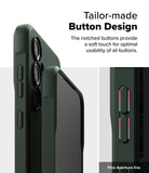 Galaxy S24 FE Case | Onyx - Close-up of phone case buttons highlighting notched design and fine aperture lines for tactile feedback.