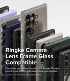 Galaxy S24 Ultra Case | Alles - Multiple Galaxy S24 Ultra phones in various colored cases with individual camera lens protectors.