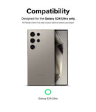 Galaxy S24 Ultra Screen Protector | Dual Easy Film [2 Pack] - Galaxy S24 Ultra Screen Protector - Compatibility graphic showing a Galaxy S24 Ultra smartphone with a green checkmark.