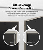 Galaxy S24 Ultra Screen Protector | Dual Easy Film [2 Pack] - Comparison showing superior edge-to-edge fit versus others.
