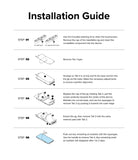 Galaxy S24 Ultra Screen Protector | Privacy Dual Easy Film - Galaxy S24 Ultra Screen Protector - Six-step illustrated installation guide for applying a privacy screen protector.