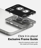 Galaxy S25 Edge | Camera Lens Frame Glass - A frame guide aligning a glass camera lens protector onto a smartphone camera module.