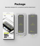 Galaxy S25 Edge Screen Protector | Easy Slide Privacy Tempered Glass - Packaging, installation tray, and privacy tempered glass for Galaxy S25 Edge.