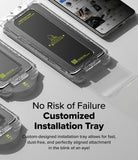 Galaxy S25 Edge Screen Protector | Easy Slide Privacy Tempered Glass - Privacy tempered glass in a clear installation tray with a pull-tab for easy application.