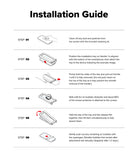 Galaxy S25 Edge Screen Protector | Easy Slide Tempered Glass - Six-step illustrated guide showing how to install a tempered glass screen protector.
